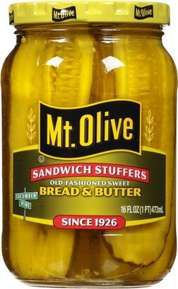 Mt. Olive Sandwich Stuffers Old-Fashioned Sweet Bread and Butter Pickle Slices - 16oz