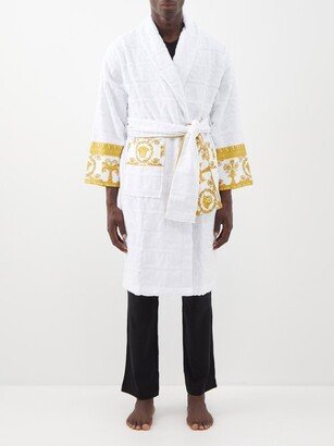 I Love Baroque Logo-jacquard Cotton Bathrobe