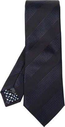 Patterned silk tie-AG