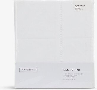 White Santorini Cotton Flat Sheet 180cm x 275cm