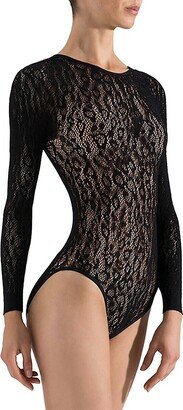 Animal-Print Lace Bodysuit