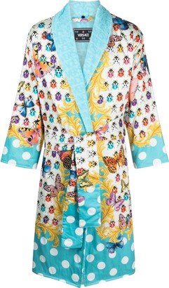 Graphic-Print Terry-Cloth Robe