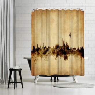 71 x 74 Shower Curtain, Berlin Germany Skyline by Michael Tompsett - Art Pause