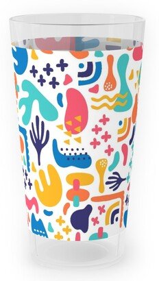 Outdoor Pint Glasses: Organic Abstract Design - Multi Outdoor Pint Glass, Multicolor