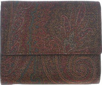 Paisley Print Compact Wallet