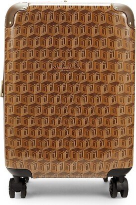 20 Inch Monogram Print Spinner Suitcase