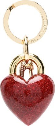 Bimba y Lola Glittered-Heart Charm Keyring