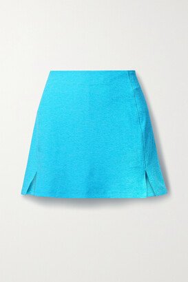 Warmup Layered Stretch-jersey Mini Skirt - Blue