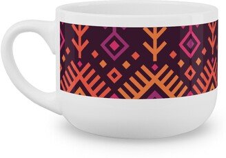 Mugs: Kilim Sunset - Warm Latte Mug, White, 25Oz, Multicolor