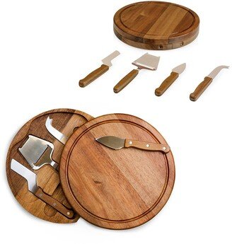 Toscana a Picnic Time Brand TOSCANA Acacia Circo Cheese Cutting Board & Tools Set