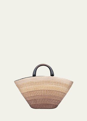 Carlotta Ombre Straw Beach Tote Bag-AA