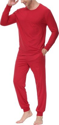 Men's Two-Piece Crewneck Shirt and Jogger Pajama Set