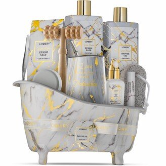 Lovery White Orchid Bath and Body Gift Set, 13 Piece