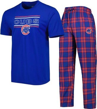 Men's Concepts Sport Royal, Red Chicago Cubs Badge T-shirt and Pants Sleep Set - Royal, Red