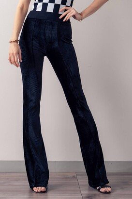 trend:notes Groovy Velvet Flare Pant In Black