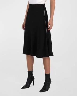 Nelly A-Line Paneled Midi Skirt