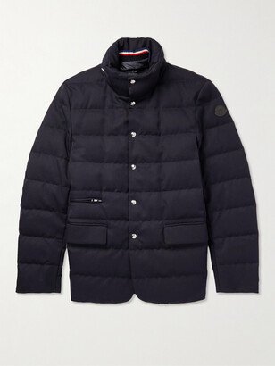 Bess Convertible Nylon-Trimmed Quilted Wool Down Jacket