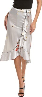 Satin Silk-Blend Skirt