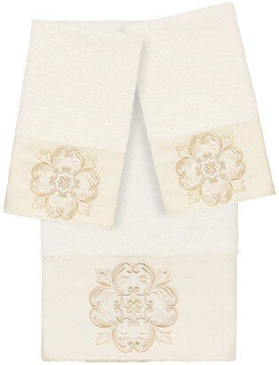 Alyssa 3-Piece Embellished Towel - Cream