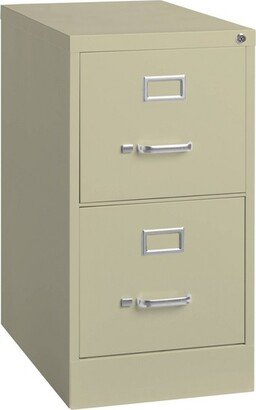 Space Solutions 22 Deep 2 Drawer Vertical Letter Width File Cabinet Putty