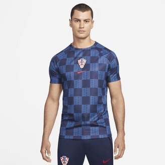 Croatia Men's Dri-FIT Pre-Match Soccer Top in Blue