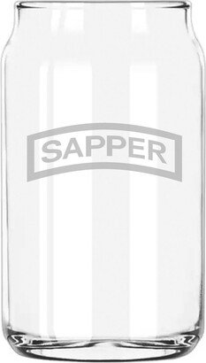 Sapper Tab Etched 5 Ounce Beer Can Taster Glass