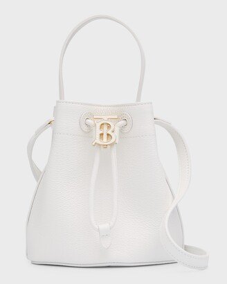 TB Drawstring Leather Bucket Bag