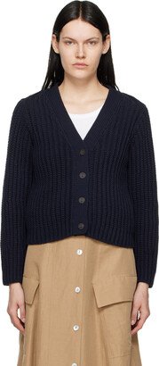 Navy Wave Cardigan