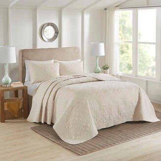 Gracie Mills 3-pc Oakley Reversible Bedspread Set Cream California King