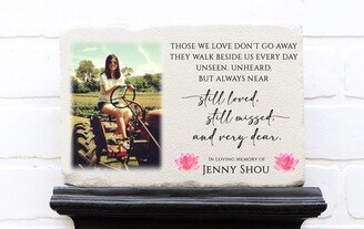 Custom Memorial Stone | Sympathy Gift Those We Love Don't Go Away Tree Marker Personalized