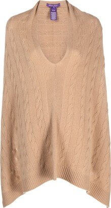 Cable-Knit Cashmere Poncho