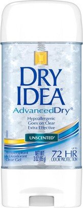 Dry Idea AdvancedDry Unscented Hypo-Allergenic Clear Gel Antiperspirant & Deodorant 3-oz.