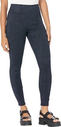 Faux Suede Leggings (Classic Navy) Women's Clothing