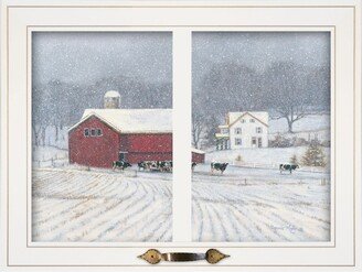 The Home Place by Bonnie Mohr, Ready to hang Framed Print, White Window-Style Frame, 19 x 15