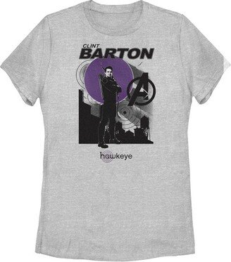 Women' Hawkeye Clint Barton Portrait T-Shirt - Athletic Heather - 2X Large