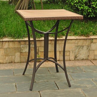 Barcelona Resin Wicker / Aluminum 32-inch Square Outdoor Bar Table