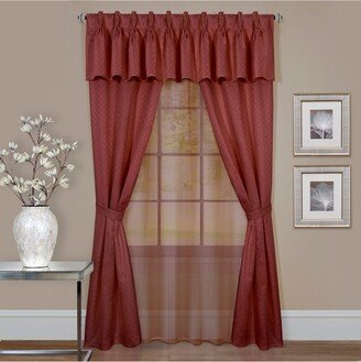 Claire 6 Pc Window Curtain Set, 55x63