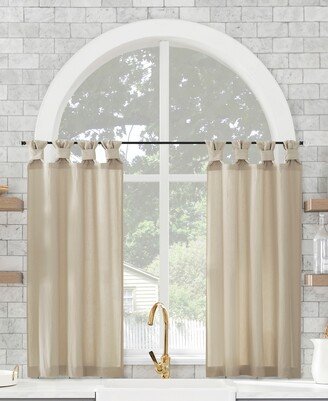 Washed Twist Tab Cafe Curtain Pair, 52 x 45