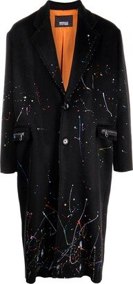 Paint-Splattered Overcoat