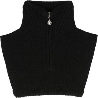 Cashmere-Blend Zip-Up Collar