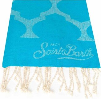 Damask Pattern Jacquard Beach Towel