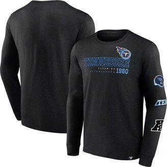 Men's Branded Black Tennessee Titans High Whip Pitcher Long Sleeve T-shirt