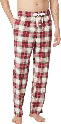 Sustainably Crafted Plaid Fleece Sleep Pants (Marshmallow) Men's Pajama