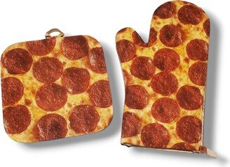 Pepperoni Pizza Custom Made Oven Mitt