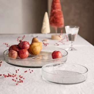 Etched Glass Snowflake Tray