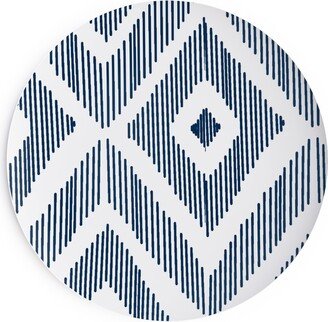 Salad Plates: Ikat - Navy Salad Plate, Blue