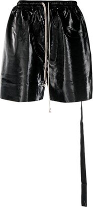 High-Shine Drawstring-Waistband Shorts