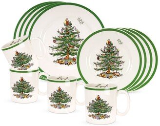 Christmas Tree 12-Piece Place Setting