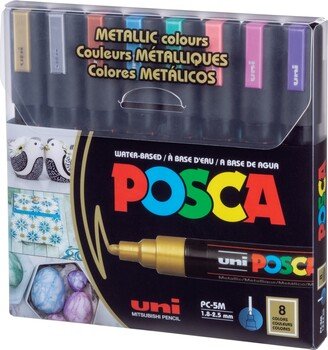 Posca Paint Marker 8 Piece Medium Metallic Color Set, 5 ml