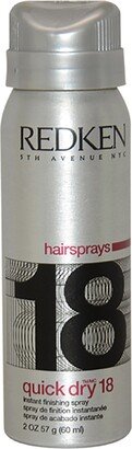 Quick Dry 18 Instant Finishing Spray Maximum Control by for Unisex - 2 oz Hair Spray